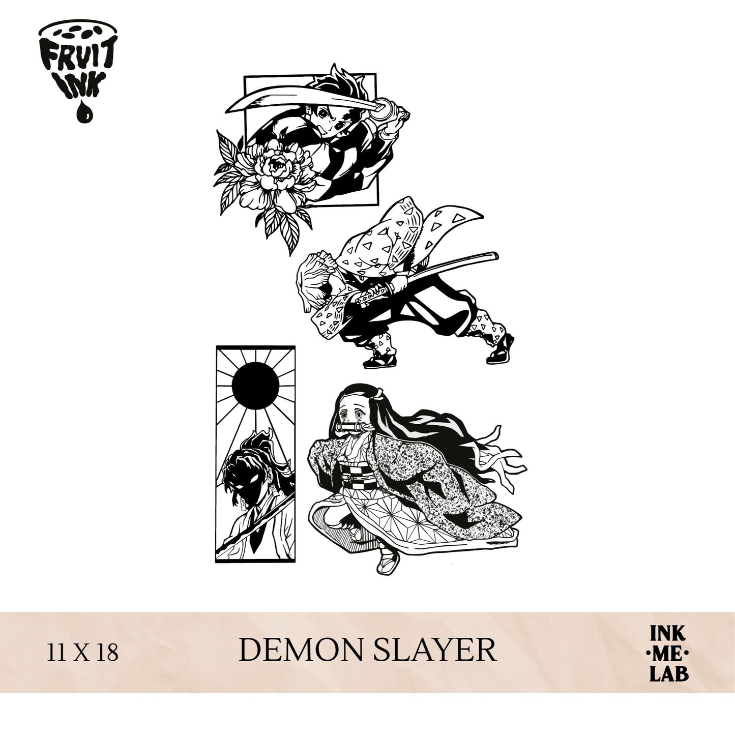 FRUIT INK TATTO 11x18 cm VOL 1 BY INKME.LAB Tato Temporer Temporary