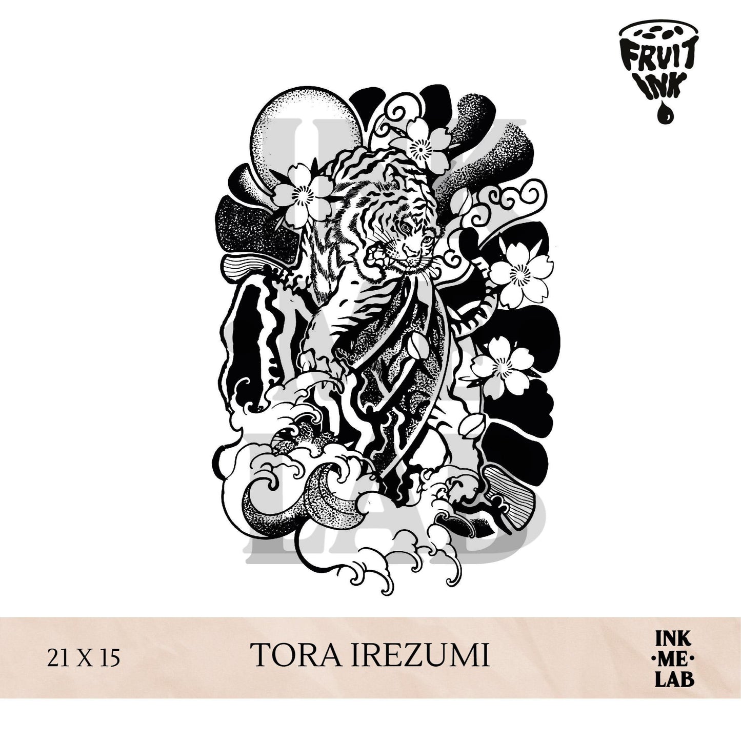 FRUIT INK TATTO 21x15cm BY INKME.LAB Tato Temporer