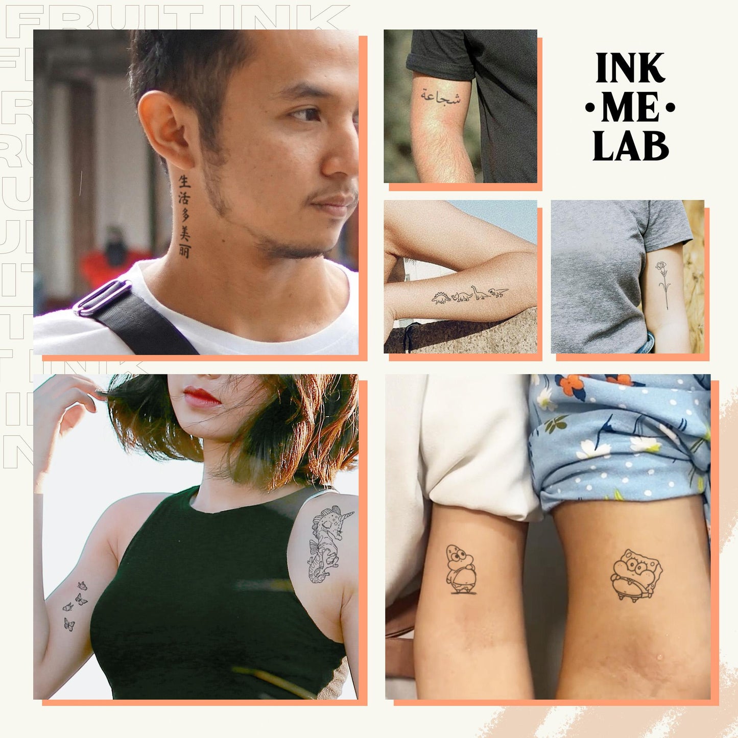 FRUIT INK TATTO 4x8cm BY INKME.LAB