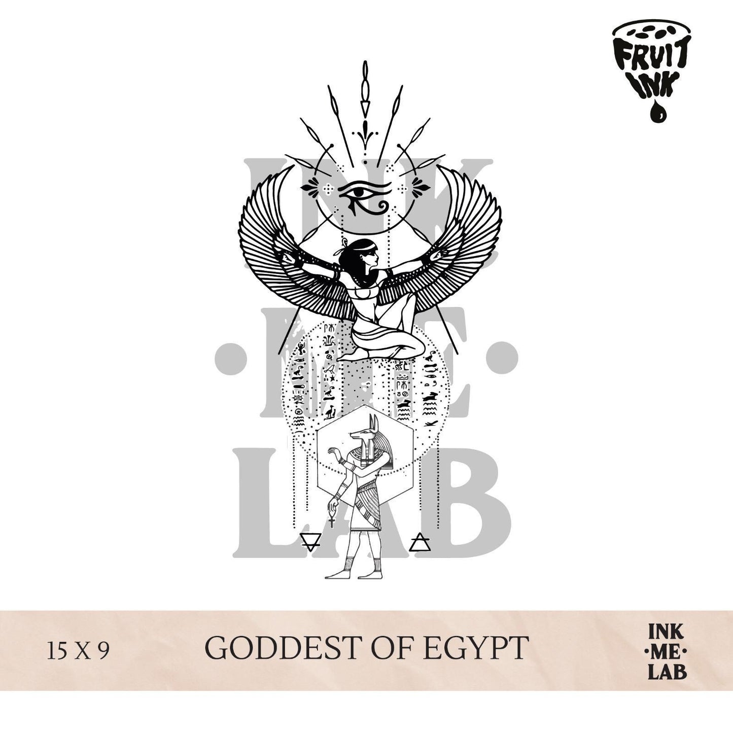 FRUIT INK TATTO 15x9cm BY INKME.LAB Temporary