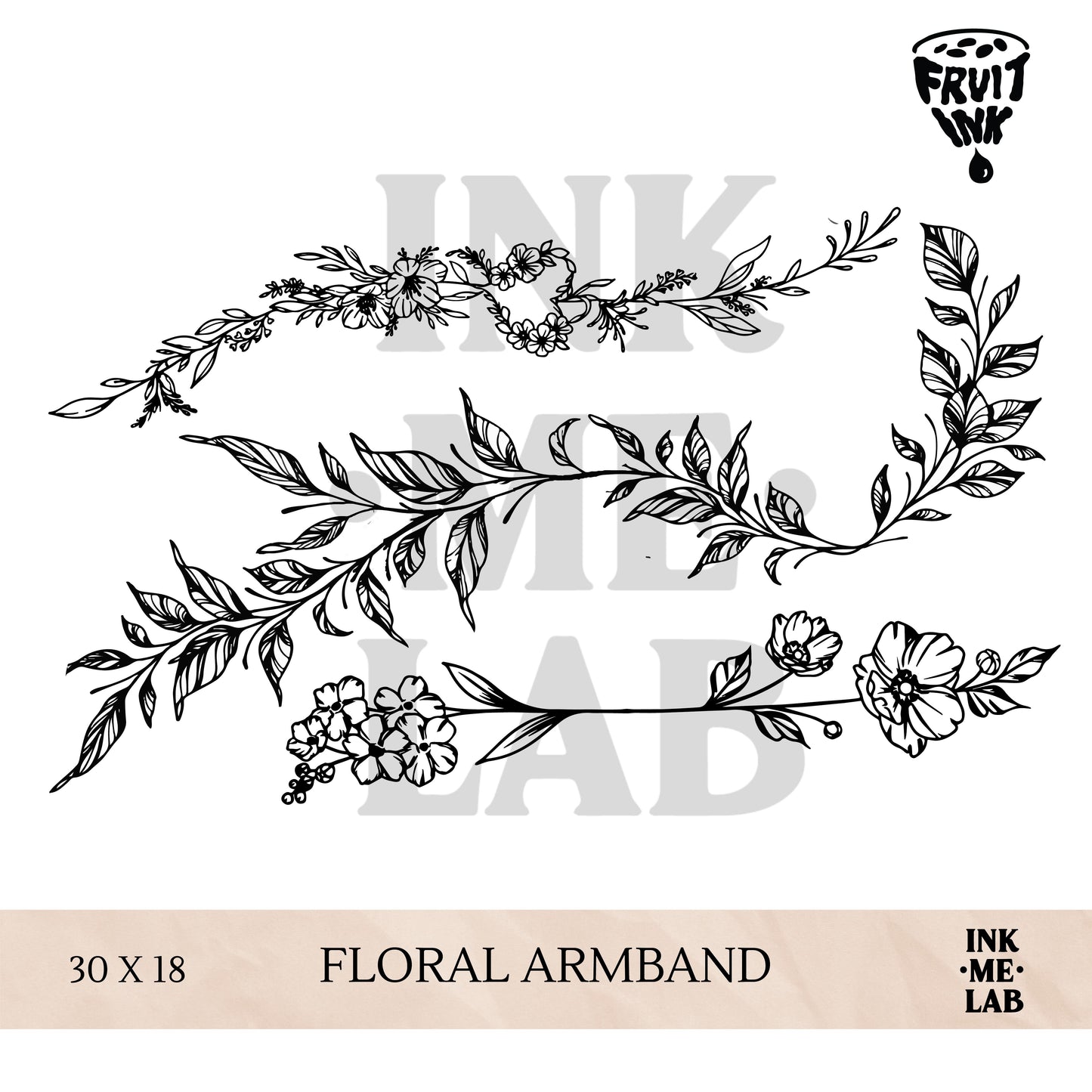 FRUIT INK TATTO ARMBAND BY INKME.LAB Tato Temporer Temporary Kering