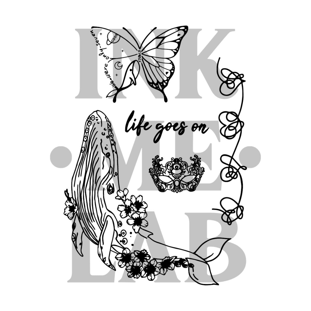 BTS 2 Tattoo by Inkmelab 10x7 , Fruit Ink Tattoo Temporer Bertahan 2-3 Minggu