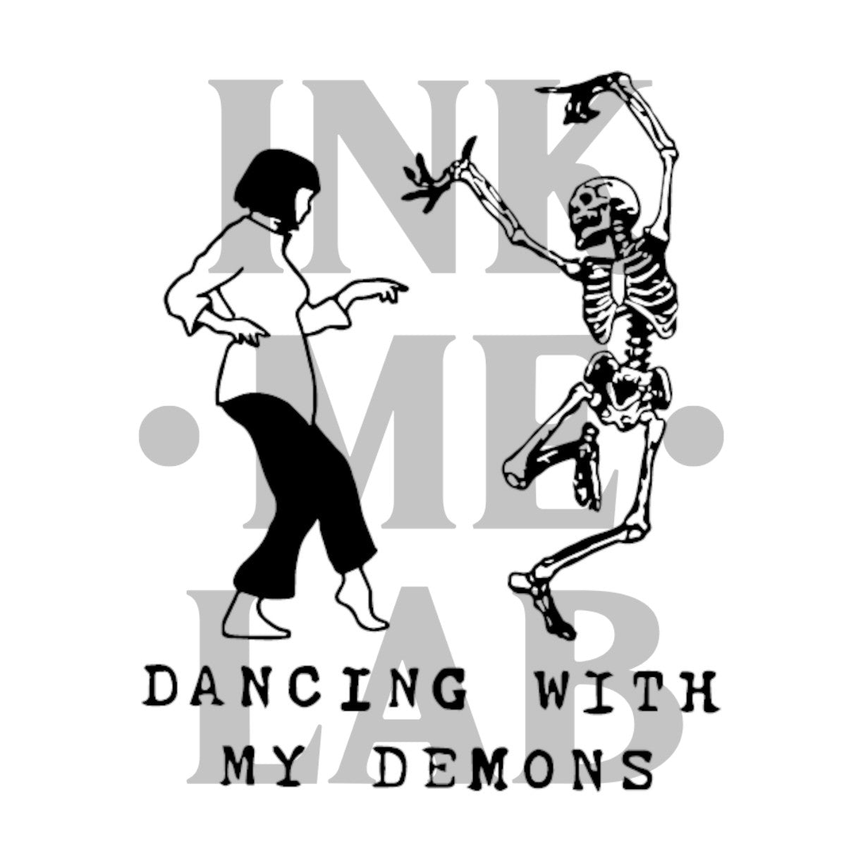 Dancing with My Demons Tattoo by Inkmelab 5x5, Fruit Ink Tattoo Temporer Bertahan 2-3 minggu