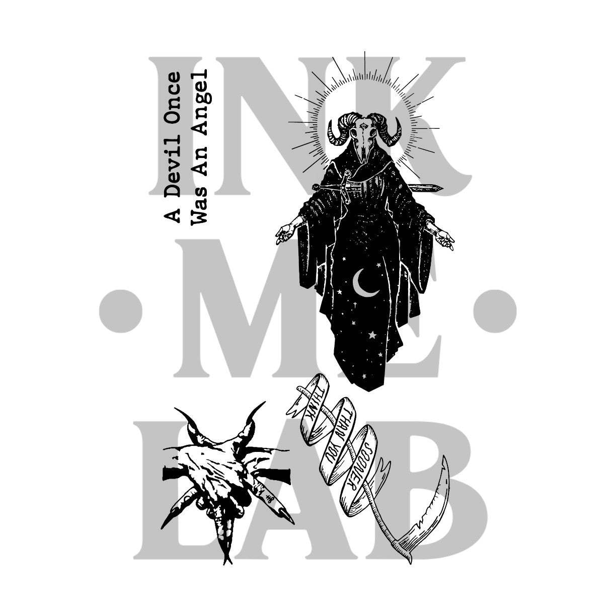 Devil Tattoo by Inkmelab 11x18, Fruit Ink Tattoo Temporer Bertahan 2-3 minggu