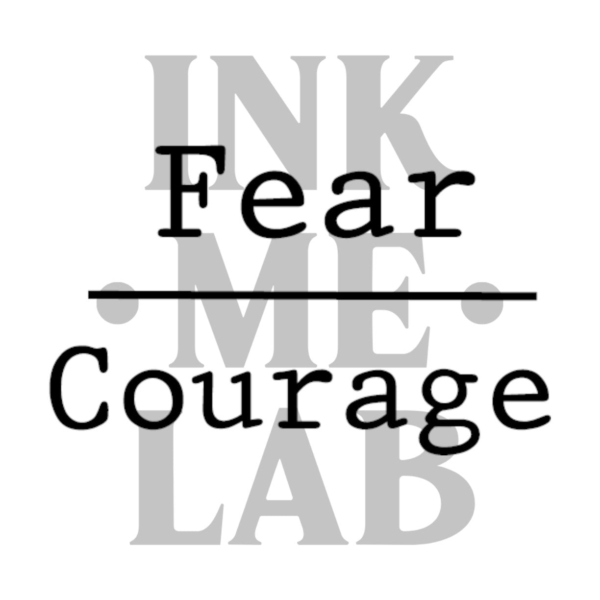 Fear Courage Tattoo by Inkmelab 5x5, Fruit Ink Tattoo Temporer Bertahan 2-3 minggu