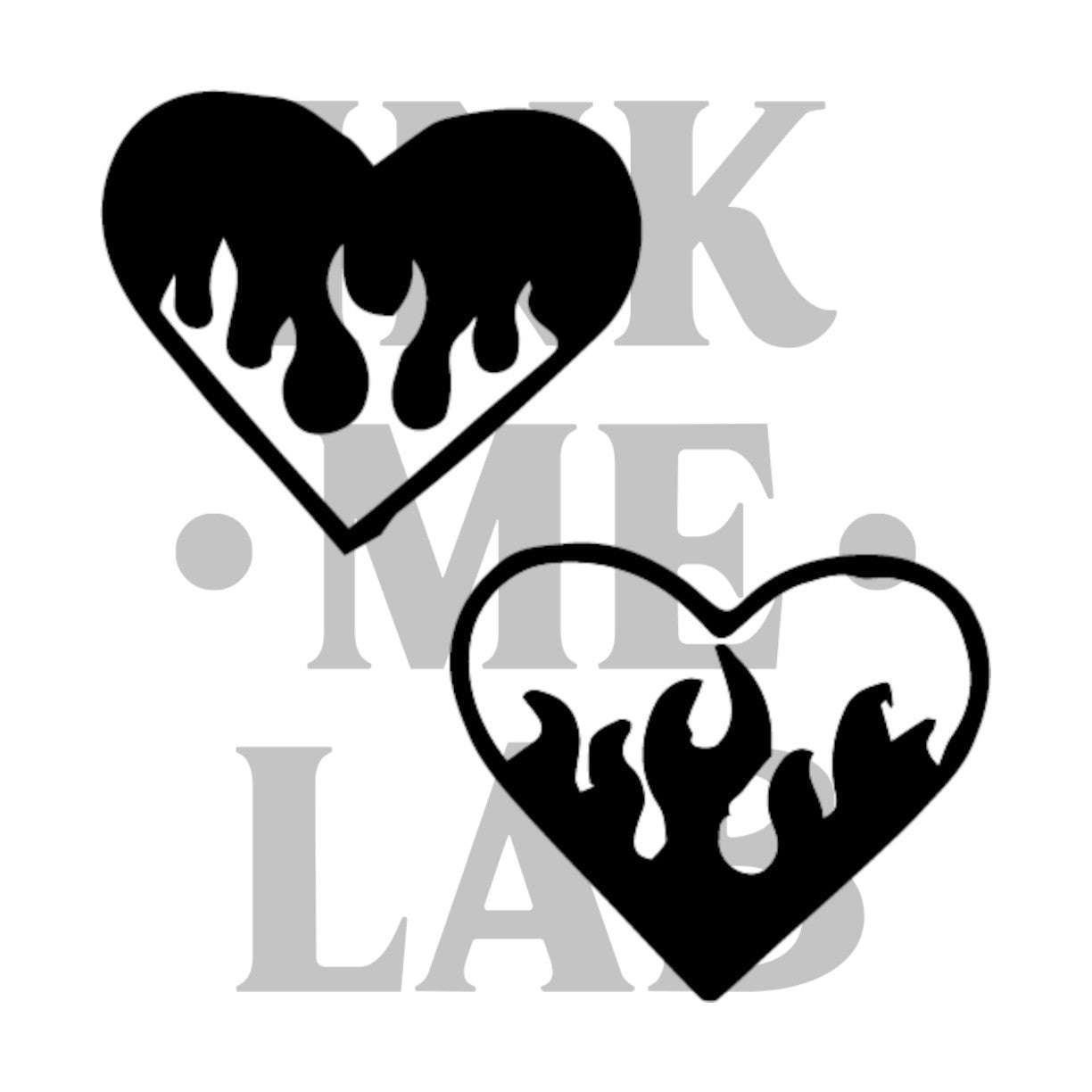 Fire Love Couple Tattoo by Inkmelab 5x5, Fruit Ink Tattoo Temporer Bertahan 2-3 minggu
