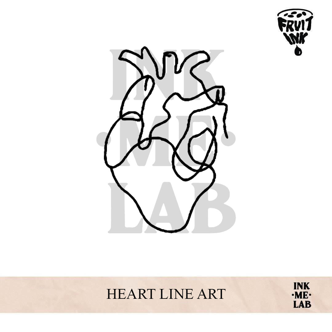 HEART LINE ART | 5 x 5 cm