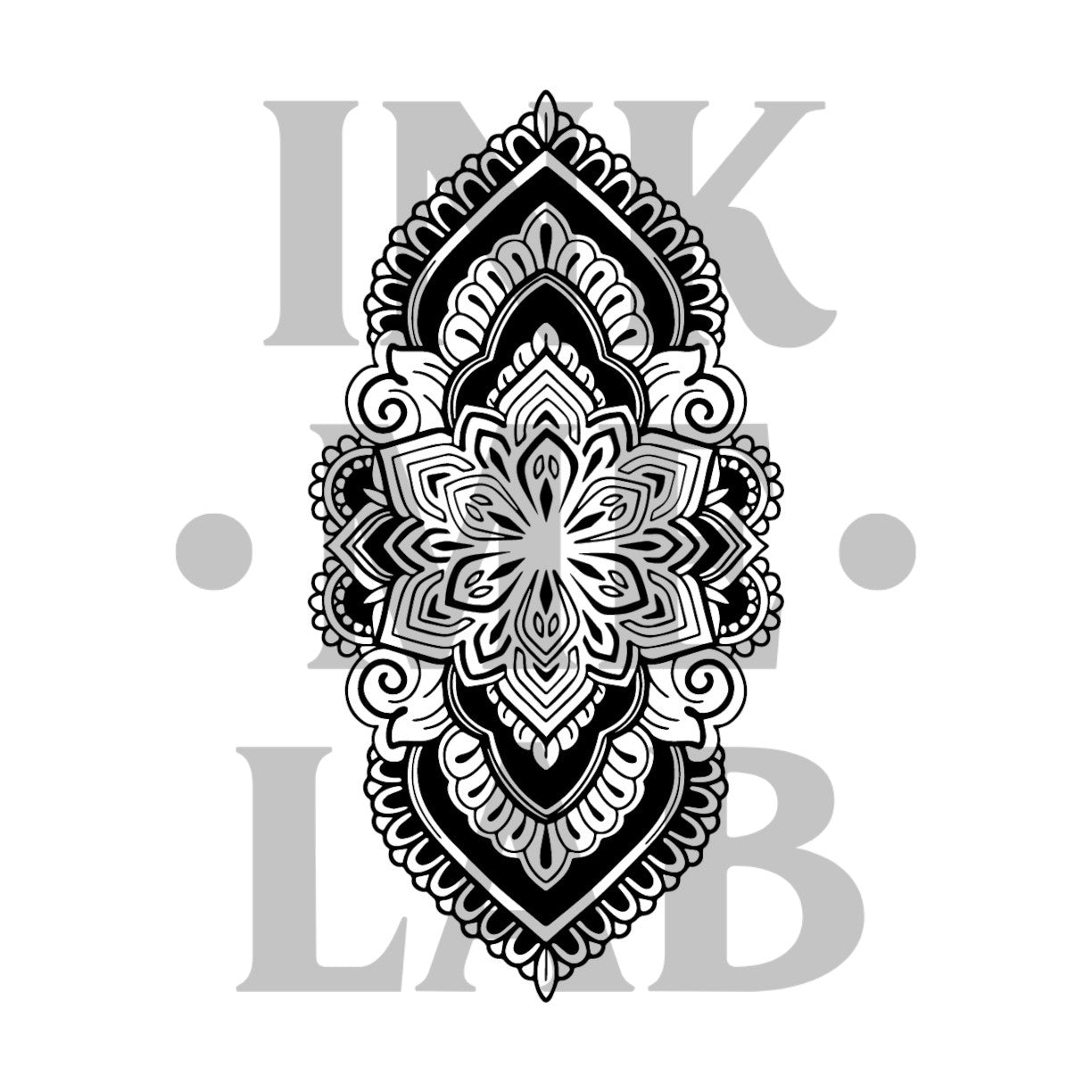 Mandala Tattoo by Inkmelab 10x7 , Fruit Ink Tattoo Temporer Bertahan 2-3 Minggu