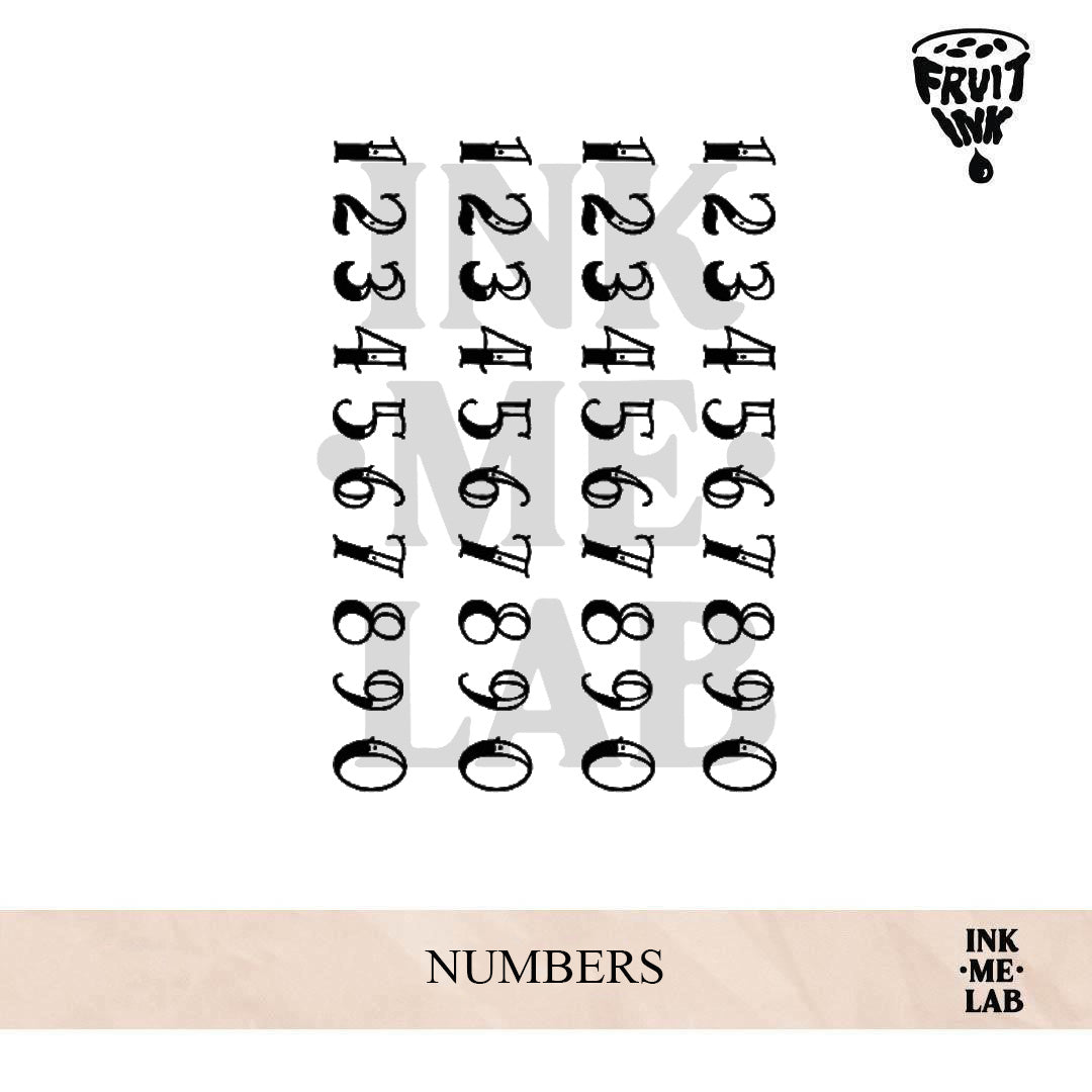 NUMBERS | 10 x 7 cm