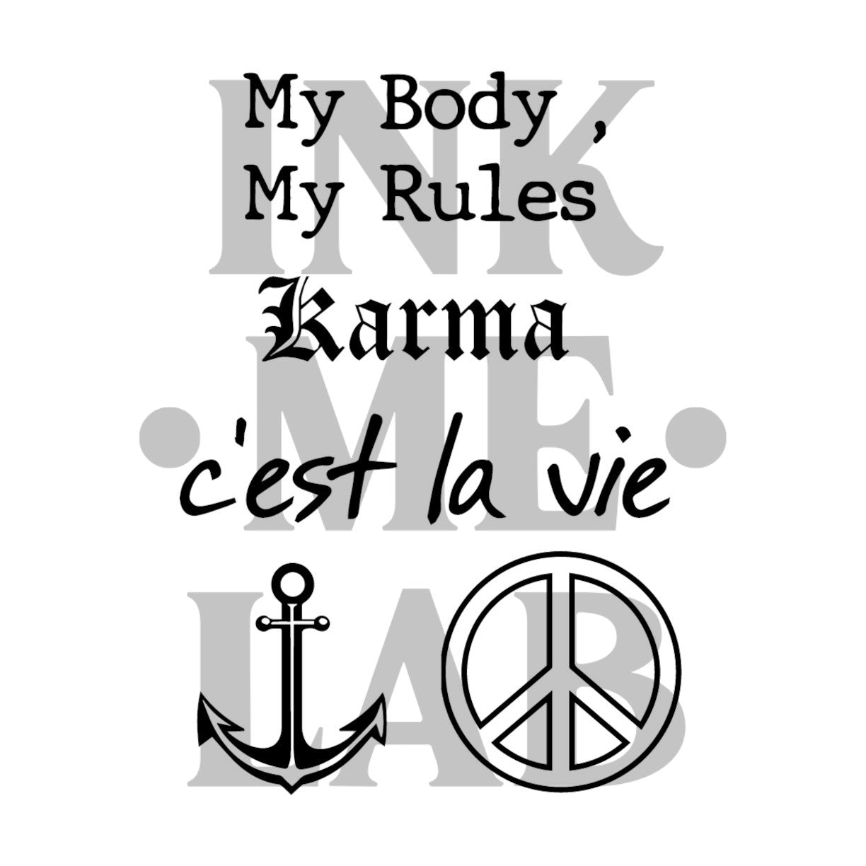 Quotes Tattoo by Inkmelab 10x7 , Fruit Ink Tattoo Temporer Bertahan 2-3 Minggu