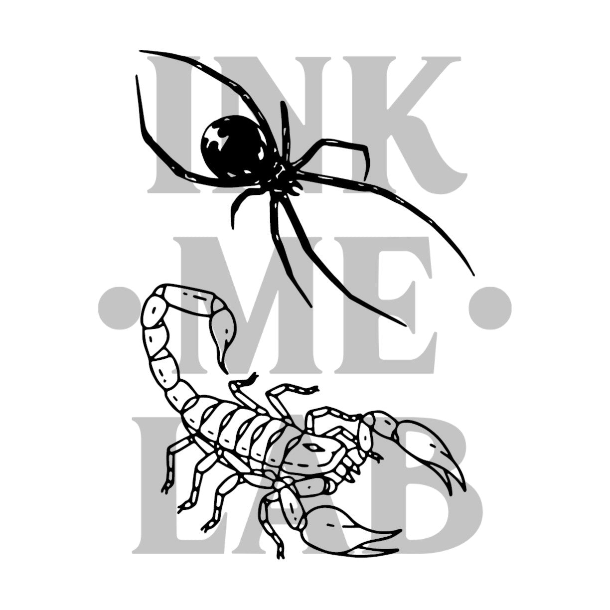 Spider Scorpio Tattoo by Inkmelab 10x7 , Fruit Ink Tattoo Temporer Bertahan 2-3 Minggu