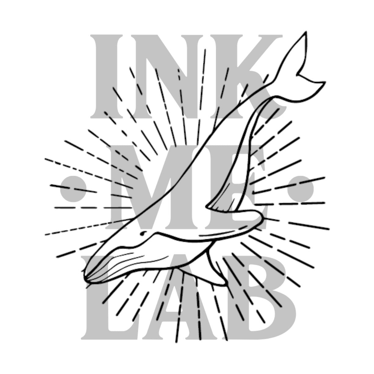 Whale Tattoo by Inkmelab 5x5, Fruit Ink Tattoo Temporer Bertahan 2-3 minggu