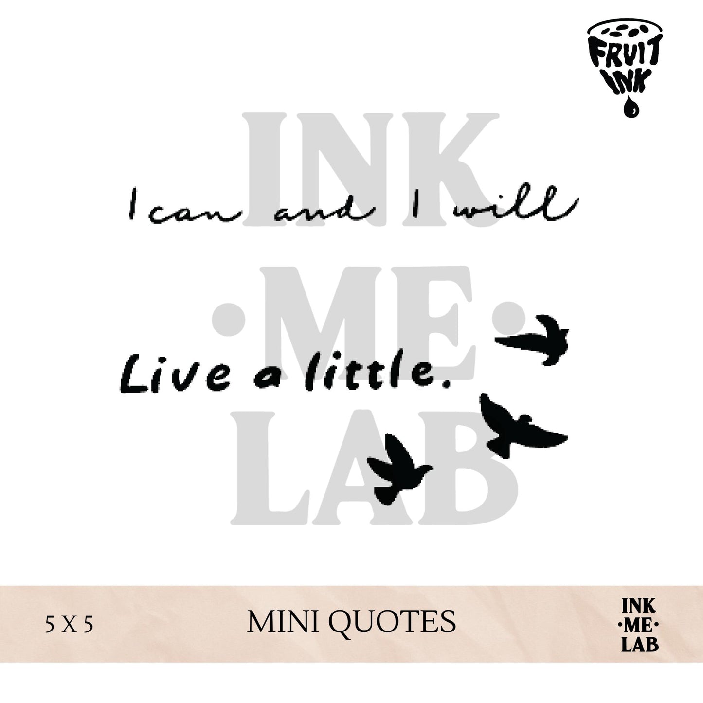 MINI FRUIT INK TATTO 5x5 cm VOL 2 BY INKME.LAB Tato Temporer Temporary