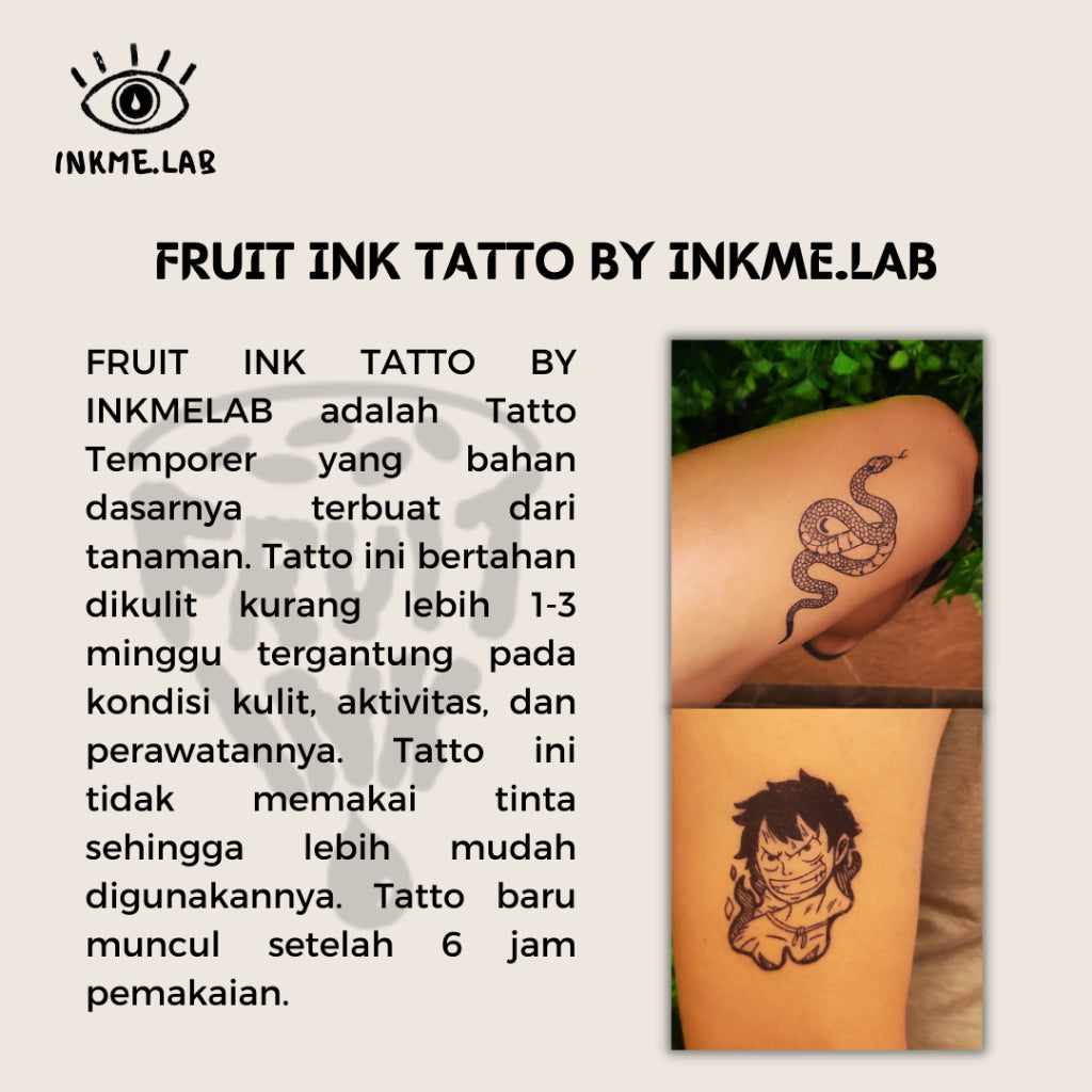 FRUIT INK TATTO 4x8cm BY INKME.LAB