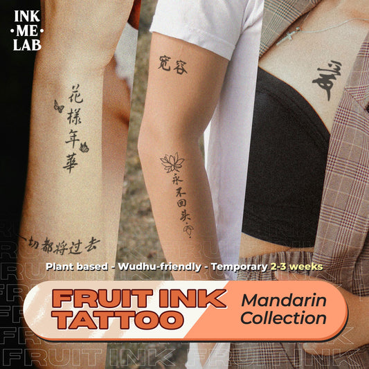 Fruit Ink Tatto Mandarin By Inkmelab - Tato Temporer Bertahan 2-3 Minggu Temporary