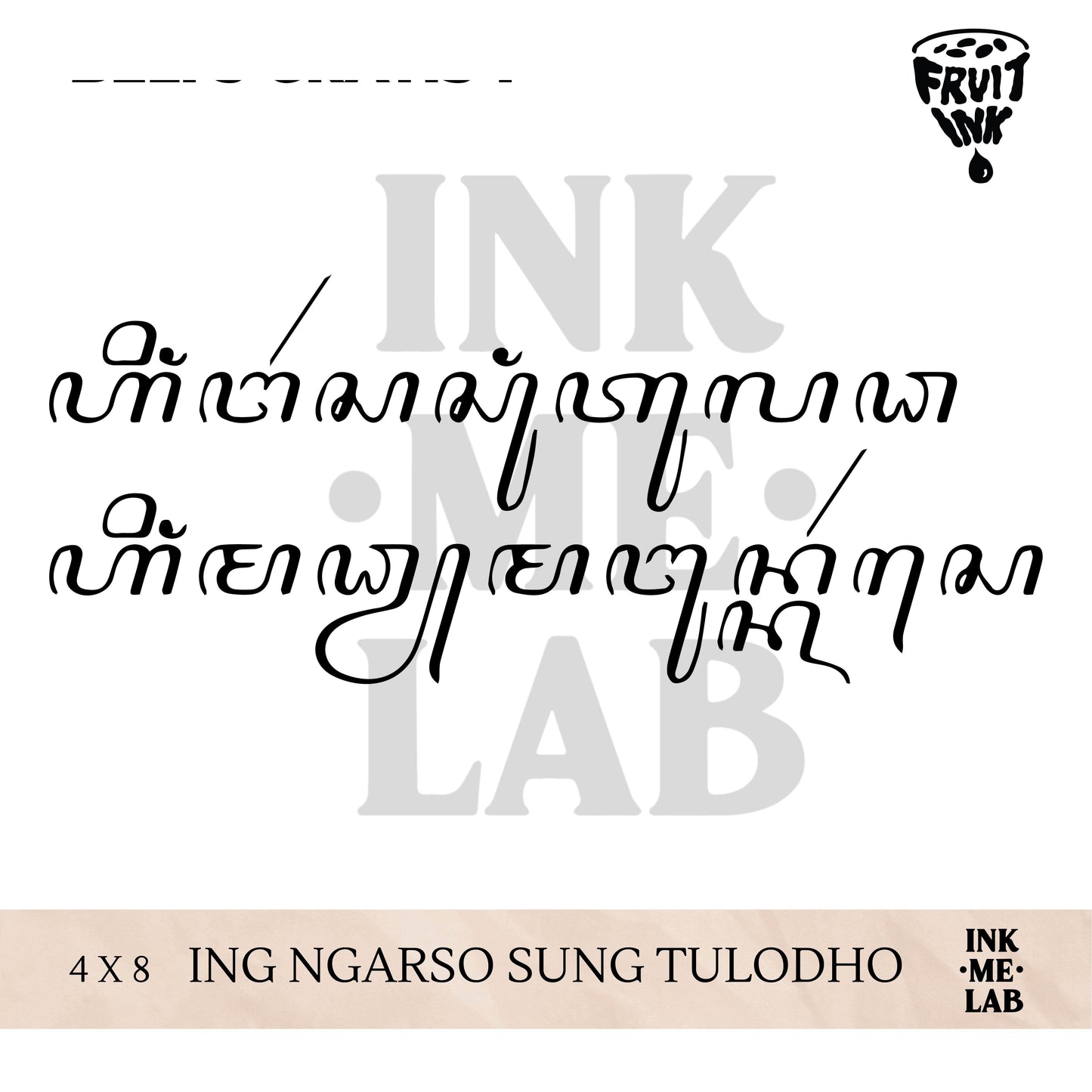 FRUIT INK TATTO AKSARA JAWA COLLECTION