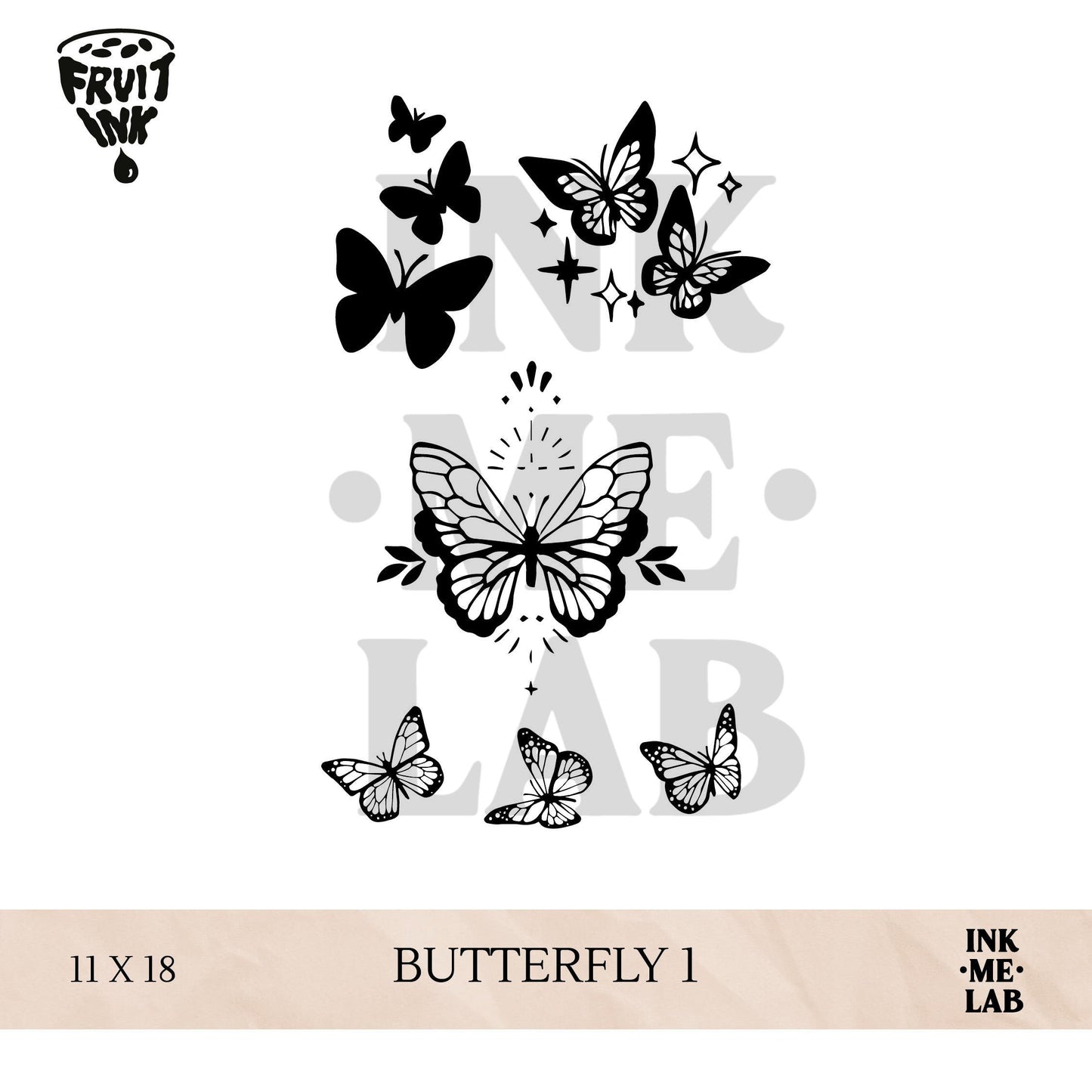 FRUIT INK TATTOO ANIMAL & BOTANICAL COLLECTION