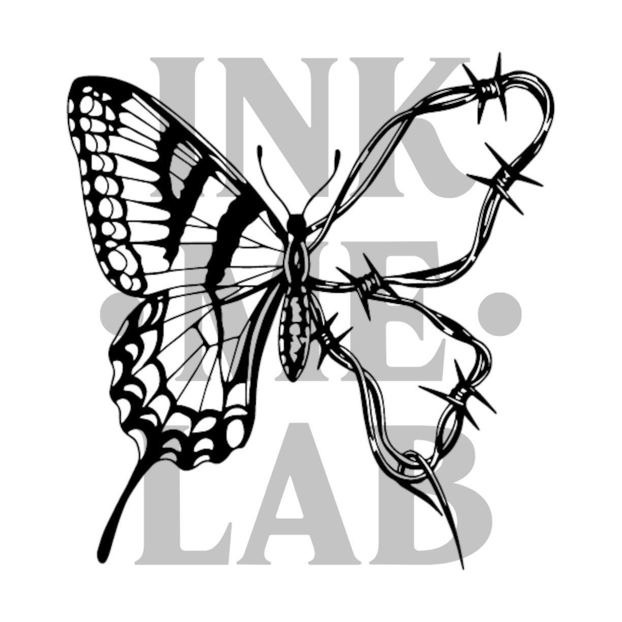 Butterfly Wireband Tattoo by Inkmelab 5x5, Fruit Ink Tattoo Temporer Bertahan 2-3 minggu