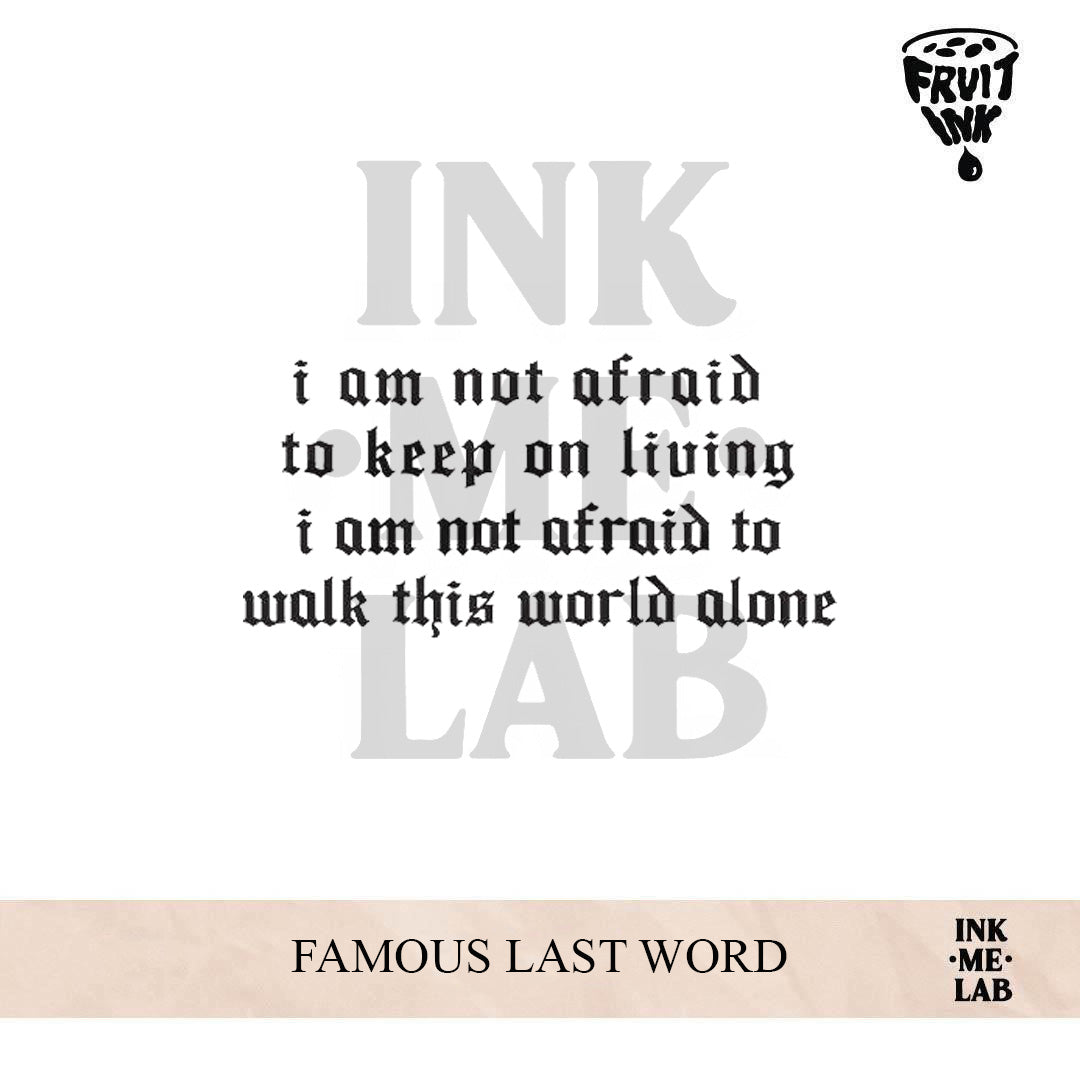 FAMOUS LAST WORD | 4 X 8 cm