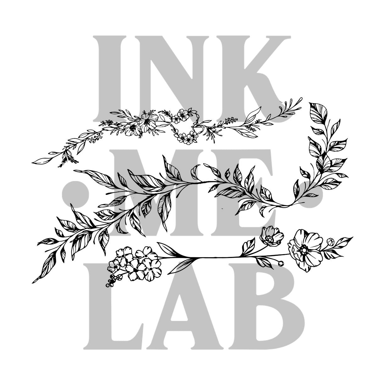 Floral Tattoo by Inkmelab 30x18, Fruit Ink Tattoo Temporer Bertahan 2-3 minggu