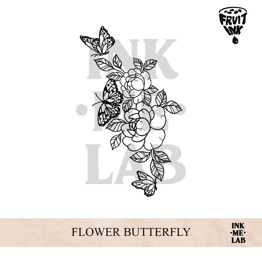 FLOWER BUTTERFLY | 10 x 7 cm