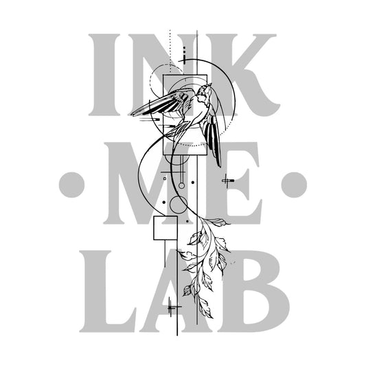 Geometry 1 Tattoo by Inkmelab 15x9 , Fruit Ink Tattoo Temporer Bertahan 2-3 Minggu