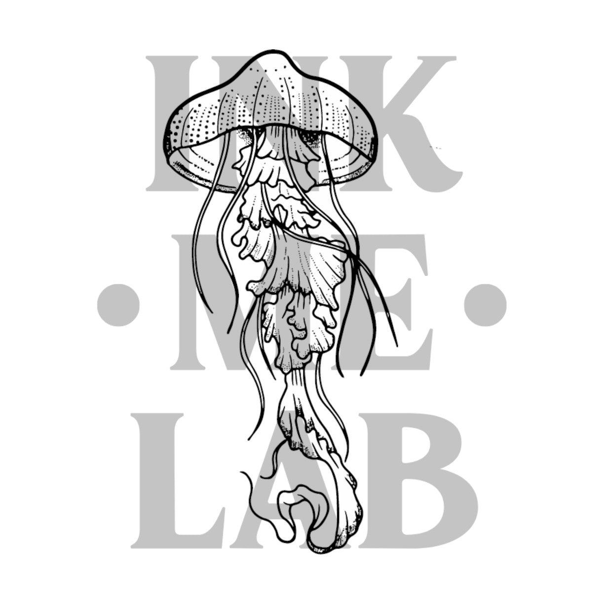Jellyfish Tattoo by Inkmelab 4x8, Fruit Ink Tattoo Temporer Bertahan 2-3 m