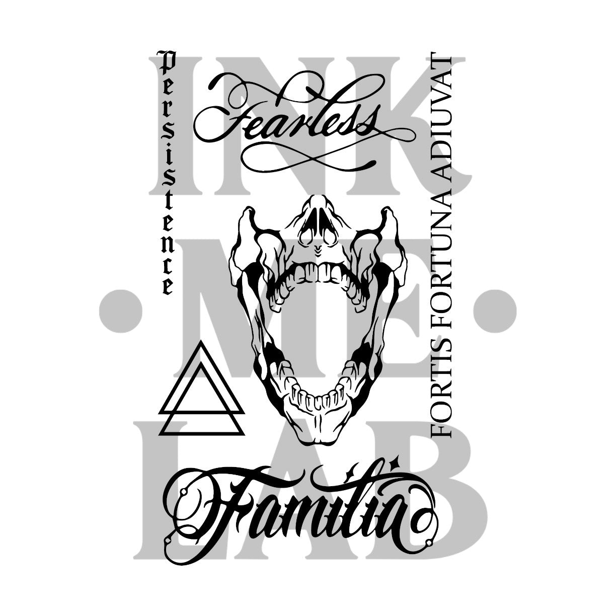 Men's Quote 1 Tattoo by Inkmelab 11x18, Fruit Ink Tattoo Temporer Bertahan 2-3 minggu