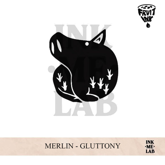MERLIN GLUTTONY | 10 x 10 cm