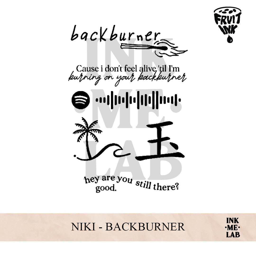 NIKI - BACKBURNER | 10 x 7 cm