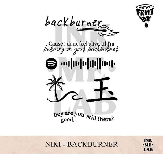 NIKI - BACKBURNER | 10 x 7 cm