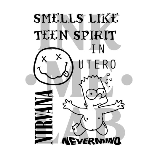 Nirvana Tattoo by Inkmelab 10x7 , Fruit Ink Tattoo Temporer Bertahan 2-3 Minggu