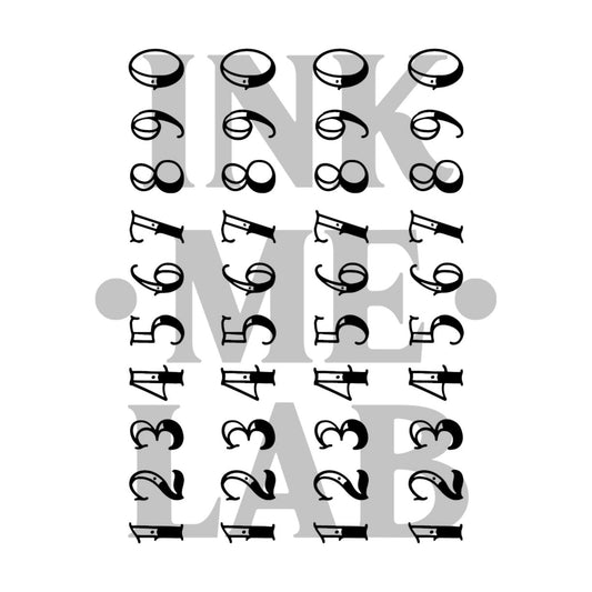 Numbers Tattoo by Inkmelab 10x7 , Fruit Ink Tattoo Temporer Bertahan 2-3 Minggu