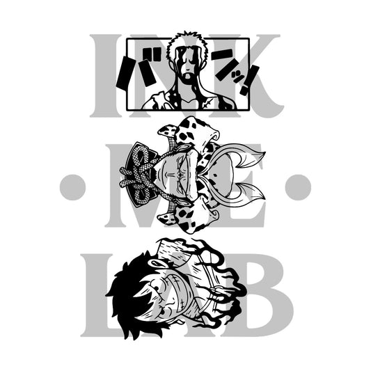 One Piece Tattoo by Inkmelab 11x18, Fruit Ink Tattoo Temporer Bertahan 2-3 minggu