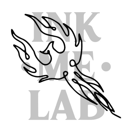 Phoenix Mini Tattoo by Inkmelab 5x5, Fruit Ink Tattoo Temporer Bertahan 2-3 minggu