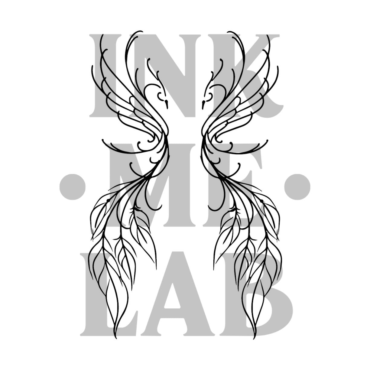 Phoenix Tattoo by Inkmelab 10x7 , Fruit Ink Tattoo Temporer Bertahan 2-3 Minggu