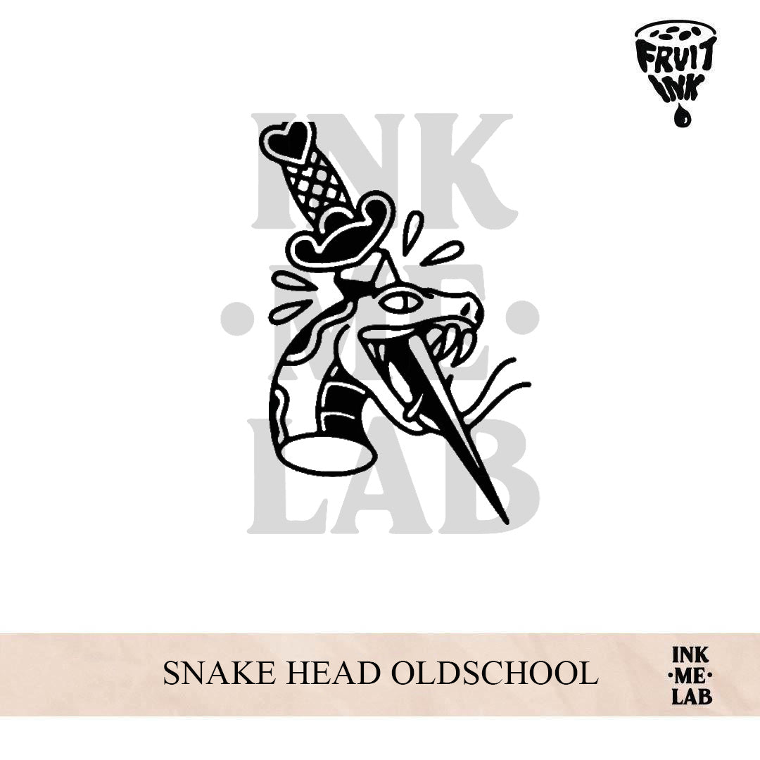 SNAKE HEAD OLDSCHOOL | 8 x 8 cm