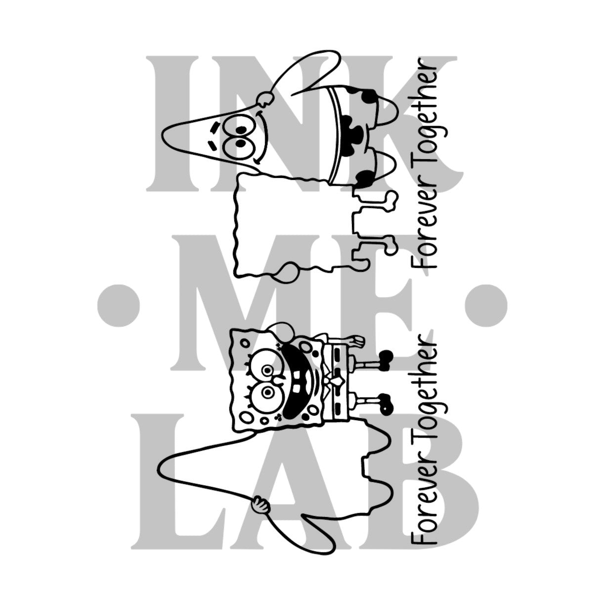 Best Friend Spongebob Tattoo by Inkmelab 10x7 , Fruit Ink Tattoo Temporer Bertahan 2-3 Minggu