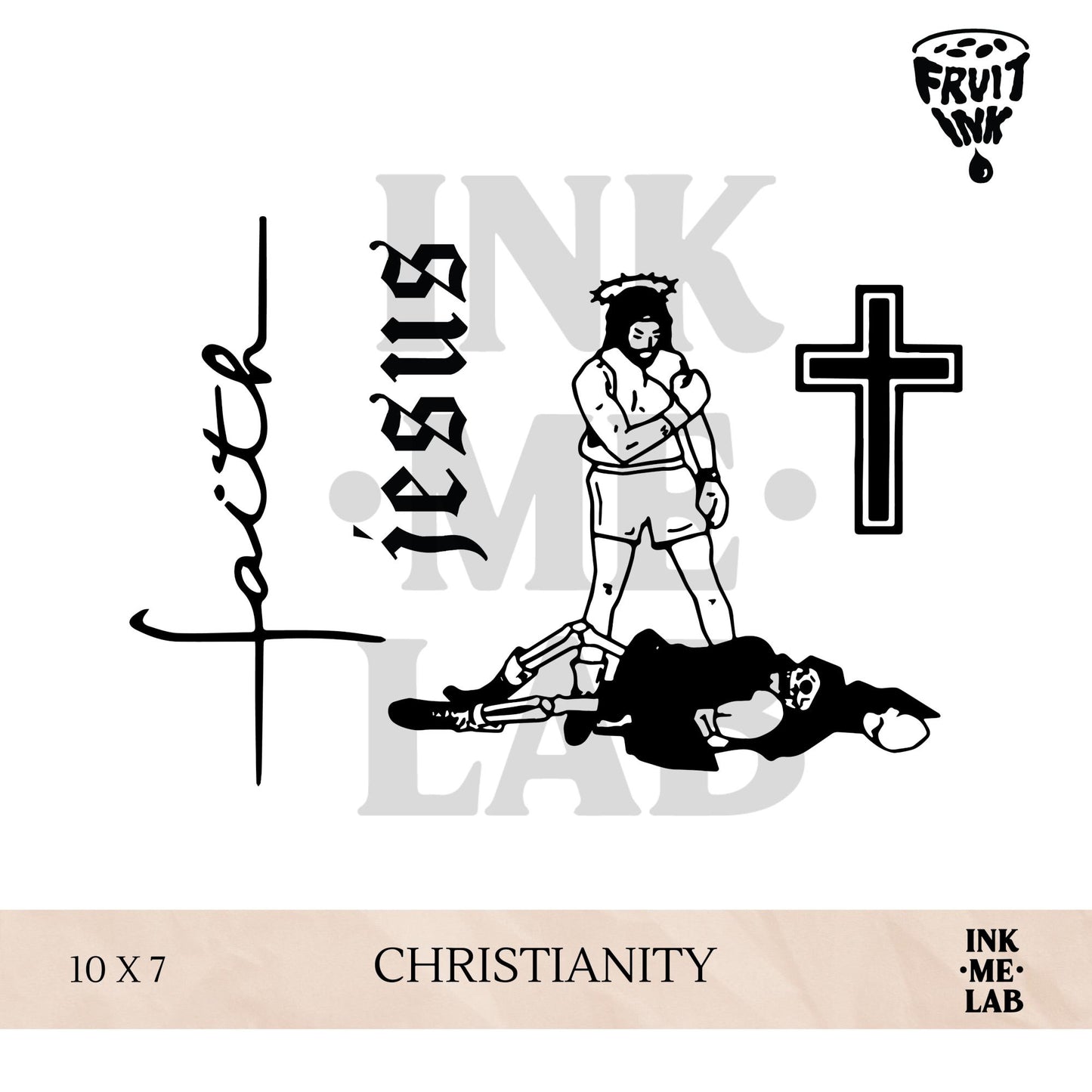 Fruit Ink Tattoo Christianity By Inkmelab - Tato Temporer Bertahan 2-3 minggu