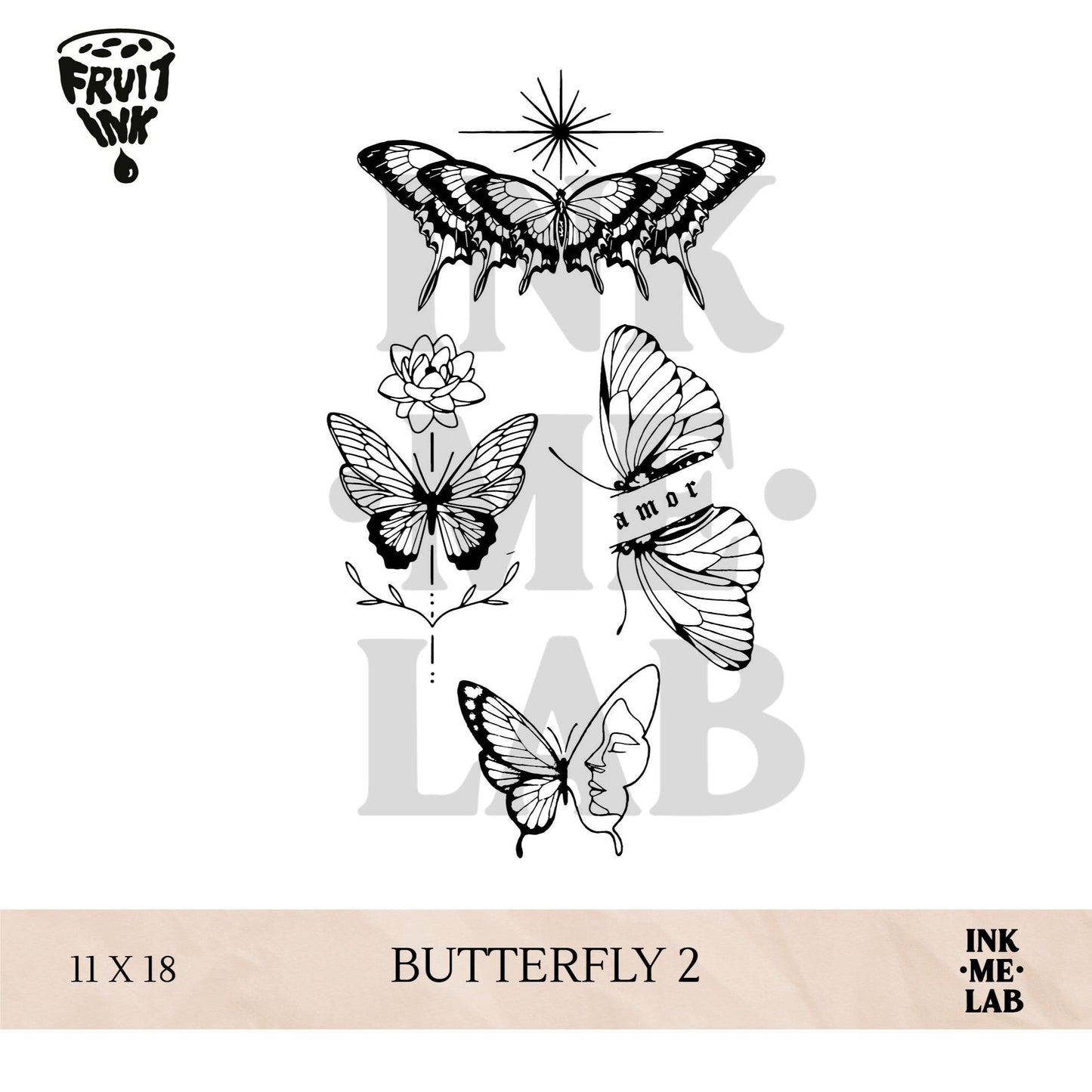 FRUIT INK TATTOO ANIMAL & BOTANICAL COLLECTION
