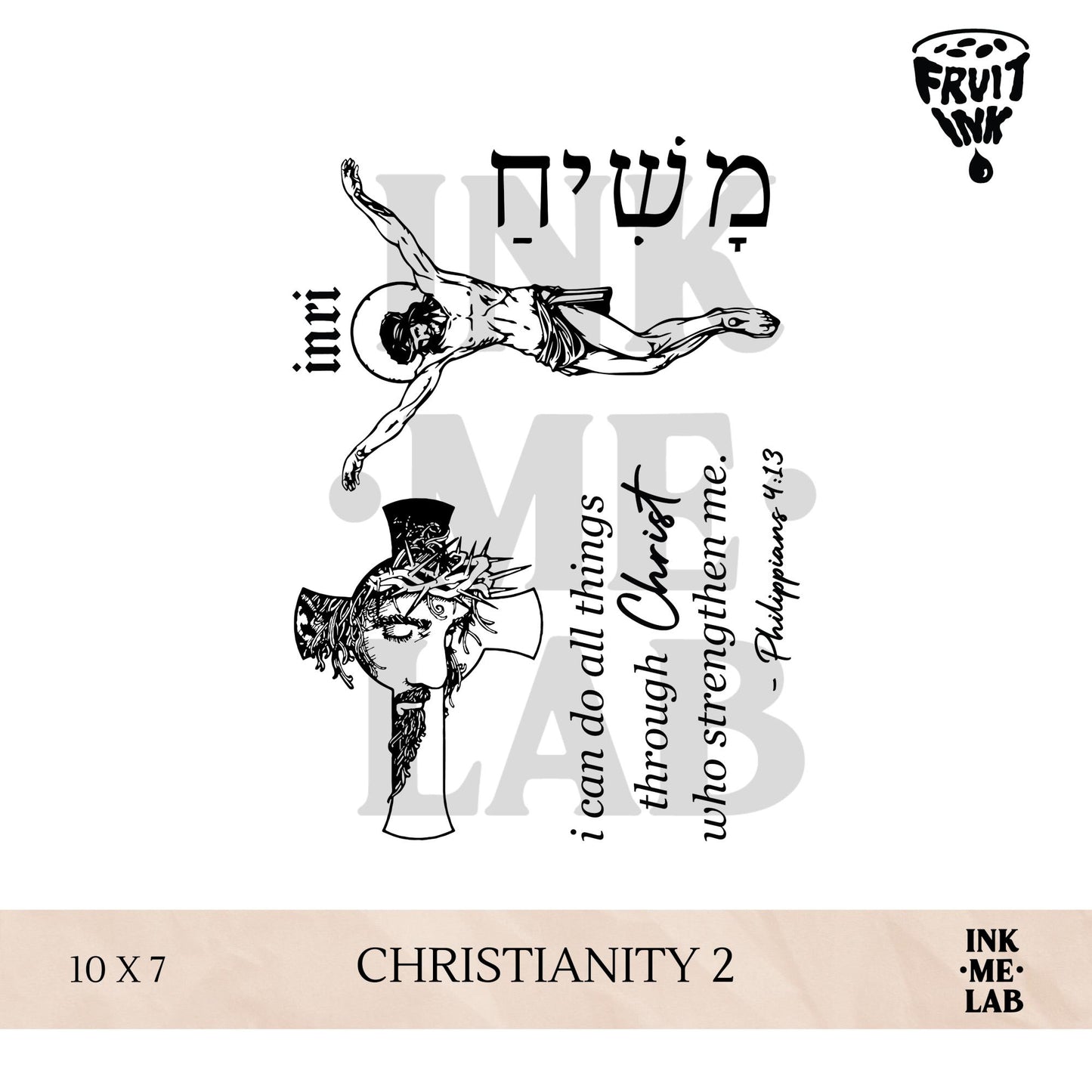Fruit Ink Tattoo Christianity By Inkmelab - Tato Temporer Bertahan 2-3 minggu
