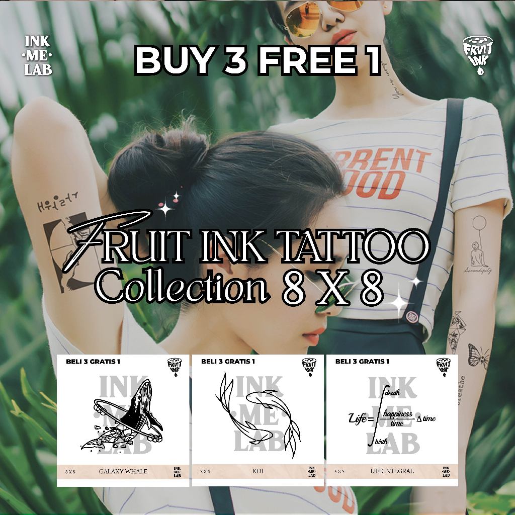 FRUIT INK TATTO 8X8CM BY INKMELAB