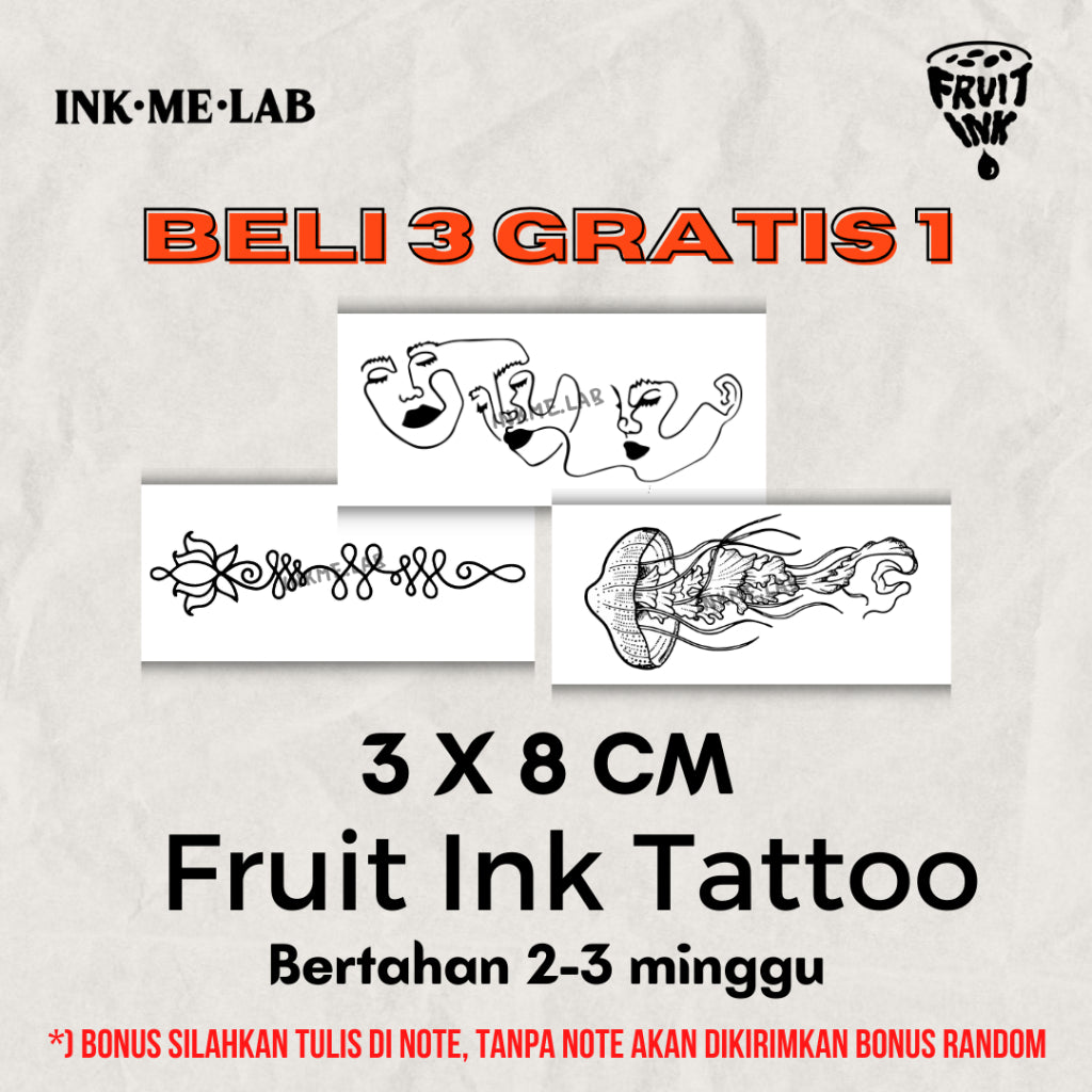 FRUIT INK TATTO 4x8cm BY INKME.LAB